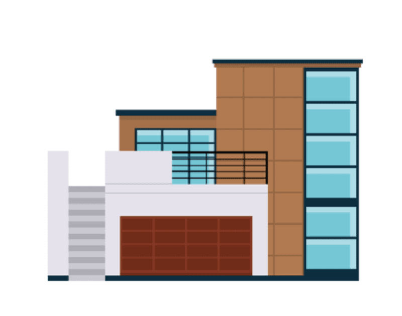 A graphic of a commercial property